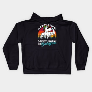 Daddy Unicorn Daddy Shark Tshirt Kids Hoodie